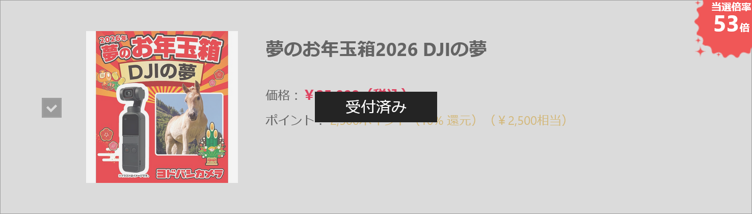 夢のお年玉箱2026 DJIの夢